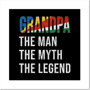 Grand Father Seychellois Grandpa The Man The Myth The Legend - Gift for Seychellois Dad With Roots From  Seychelles Posters and Art